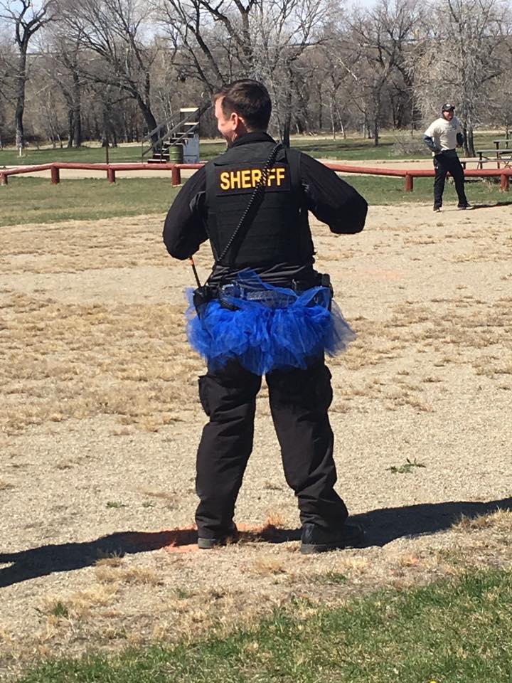 Eventgroove  Multiple Sclerosis Kickball fundraiser -- cops wearing tutus